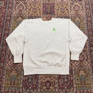 VTG 80s 90s Champion Reverse Weave Sweatshirt XL Tri Blend Gray Shamrock USA